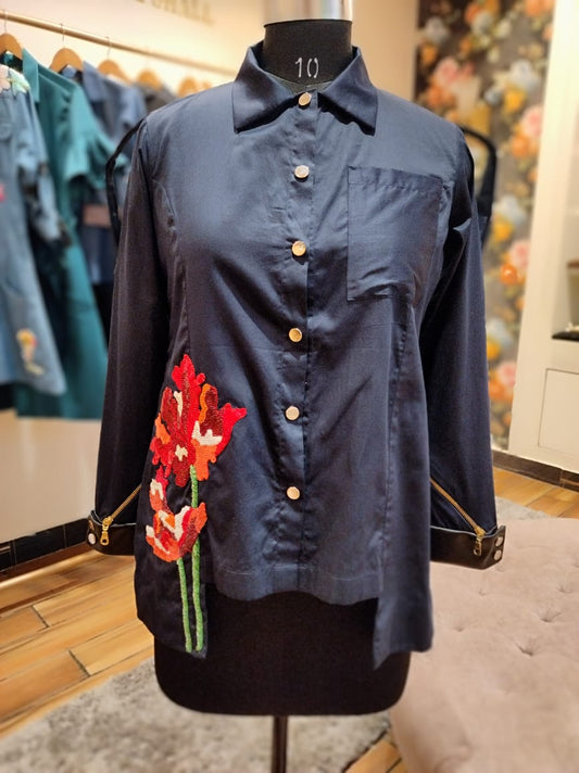 Blue Zipped Shirt