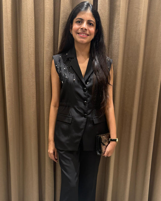 Black Lycra Coord Set