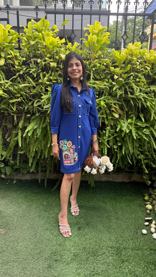 Blue Matchbox Dress