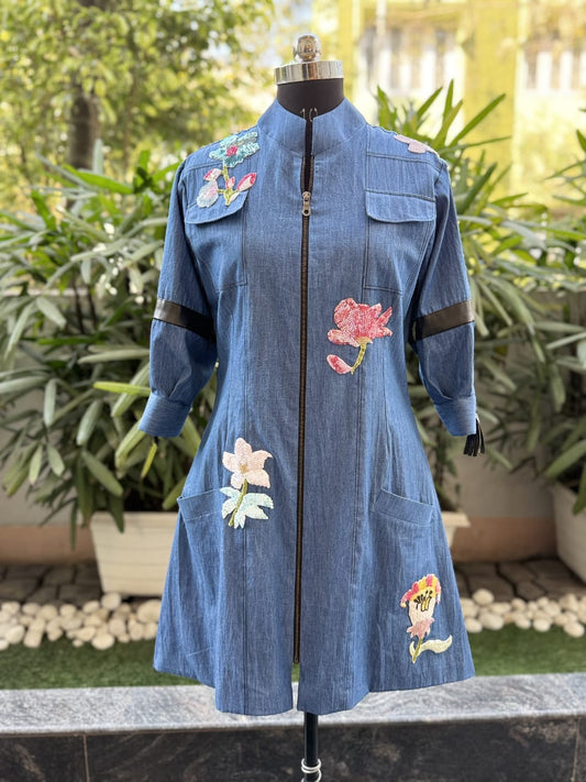 Denim Flora Dress