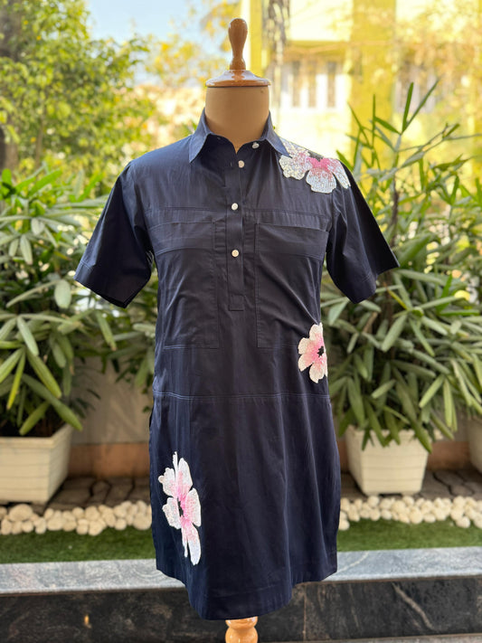 Boxy blue dress