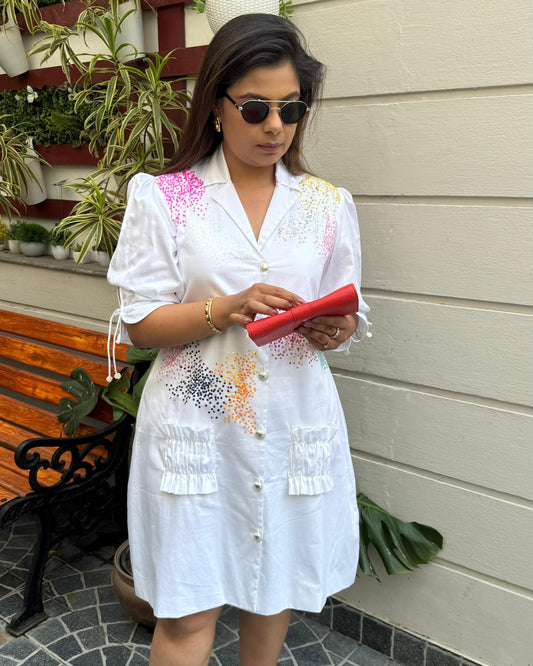 White Sequins Dress
