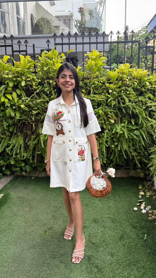 White Scales Dress