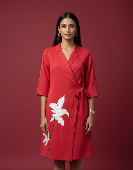 The Red Wrap Dress