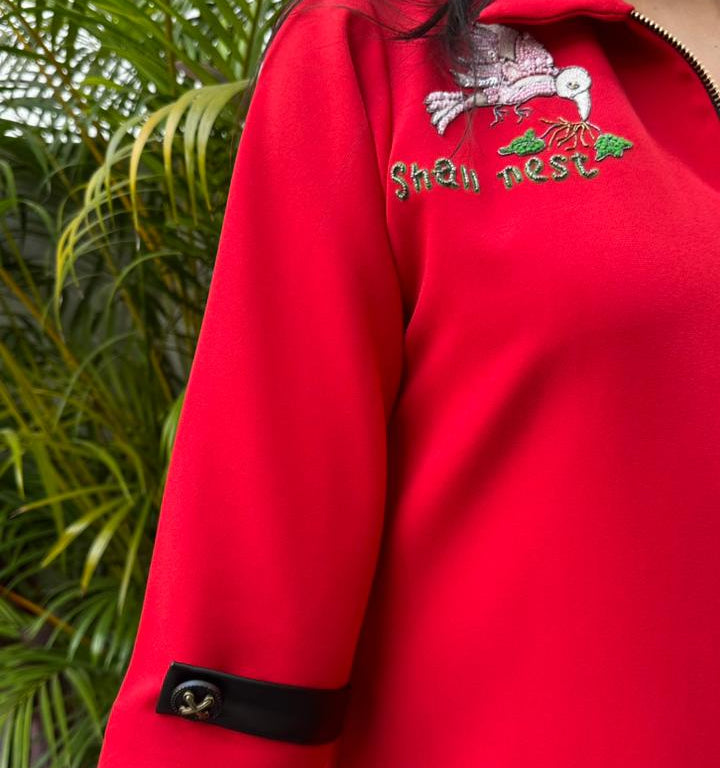 Red Birds Dress