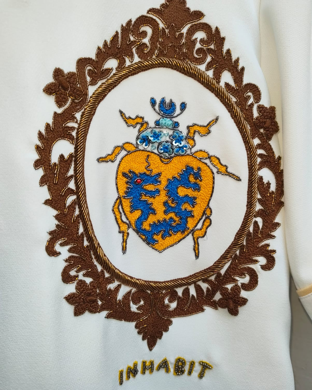 White Bugs In Frame Dress