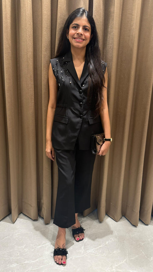 Black Lycra Coord Set