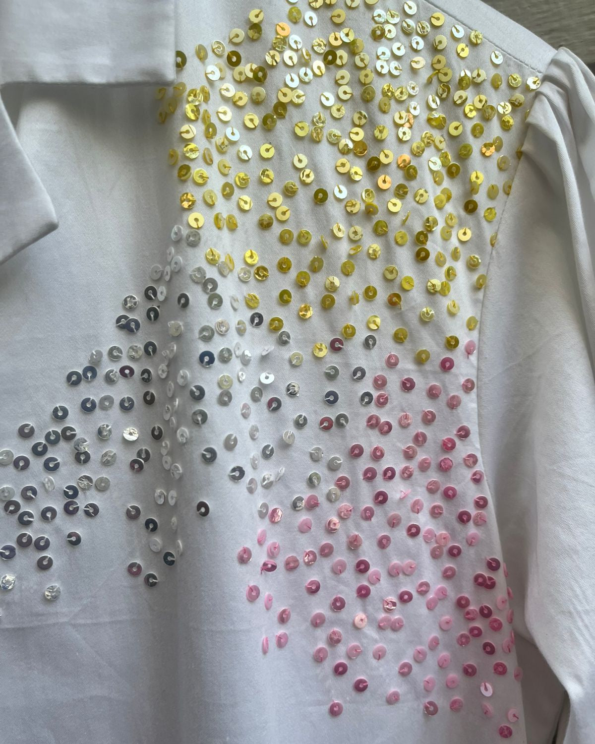 White Sequins Dress