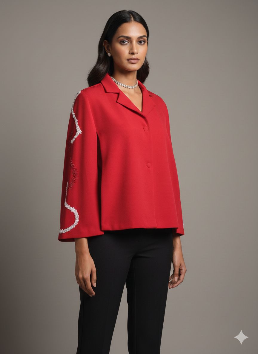 Red Sequins Cape