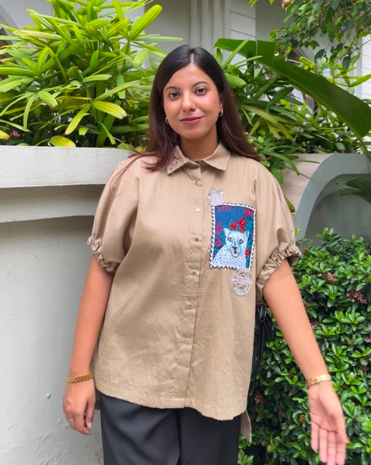 The Bharat Leopard Stamp Shirt