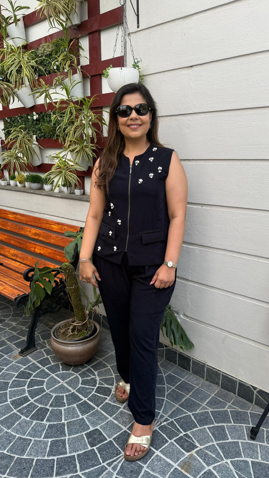 Deep Blue Sand Wash Coord Set