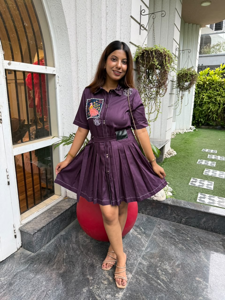 Bharat Vulture Stamp Dress