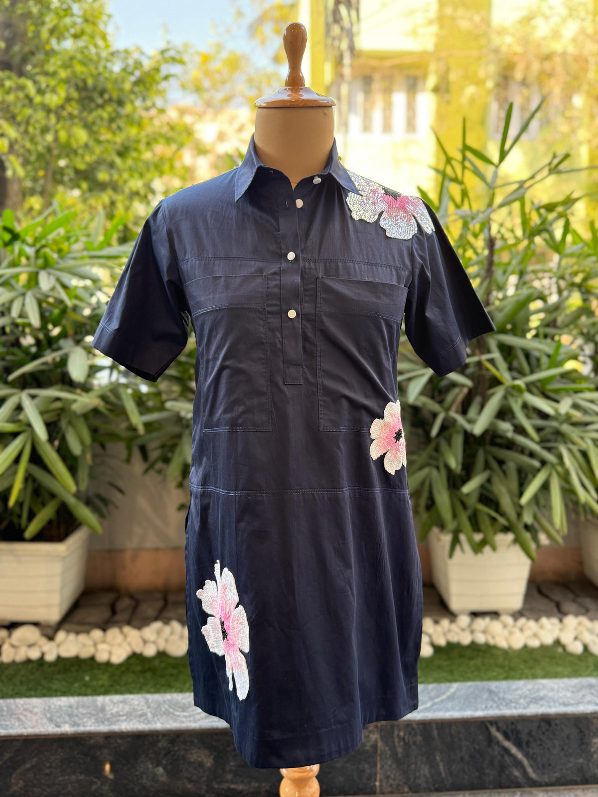 Boxy blue dress