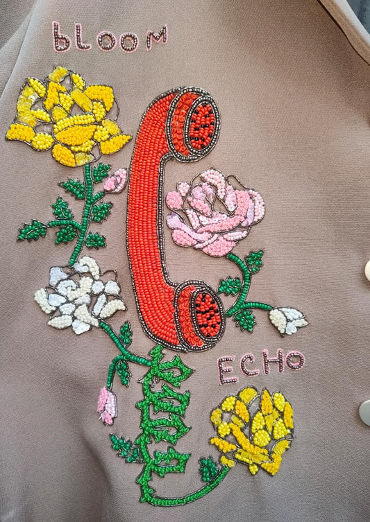 Ecru Receiver And Roses Dress