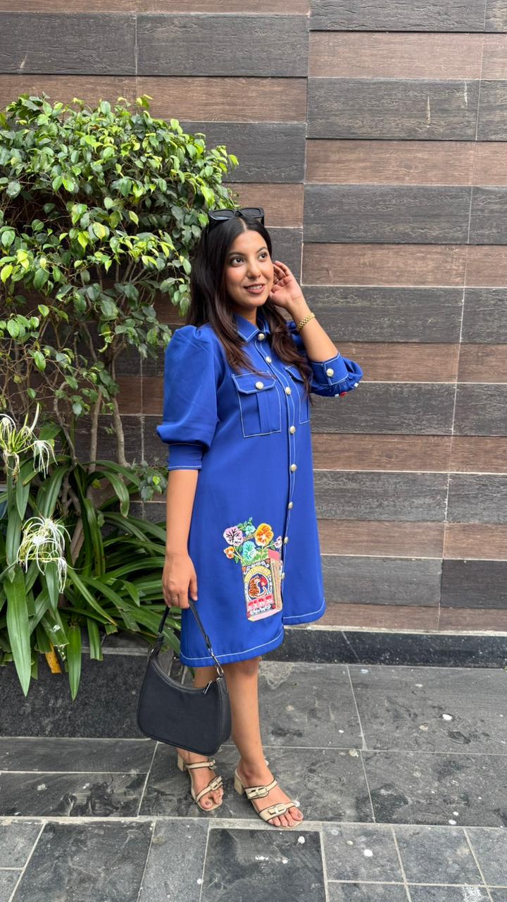 Blue Matchbox Dress