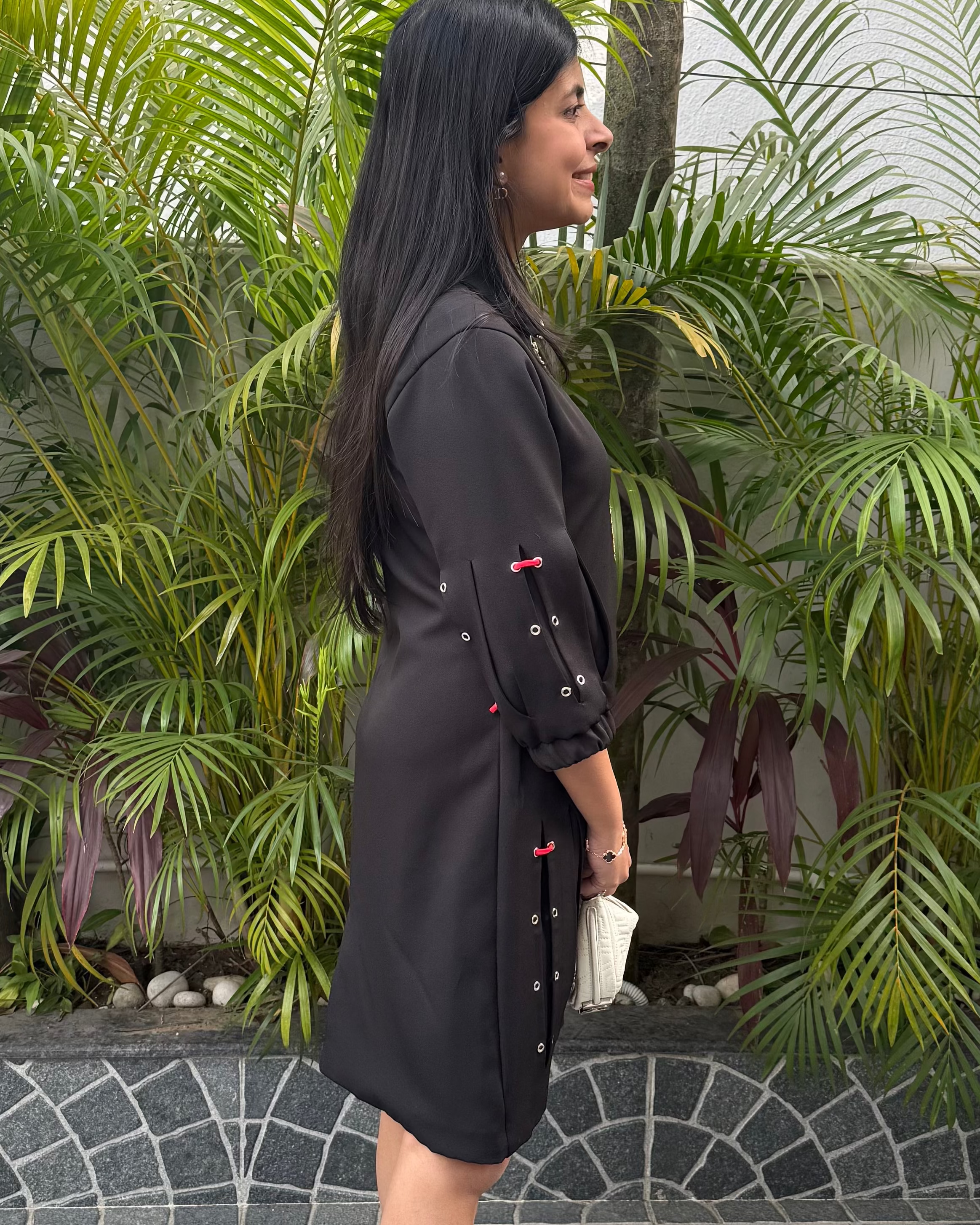 Black Techno Heart Dress