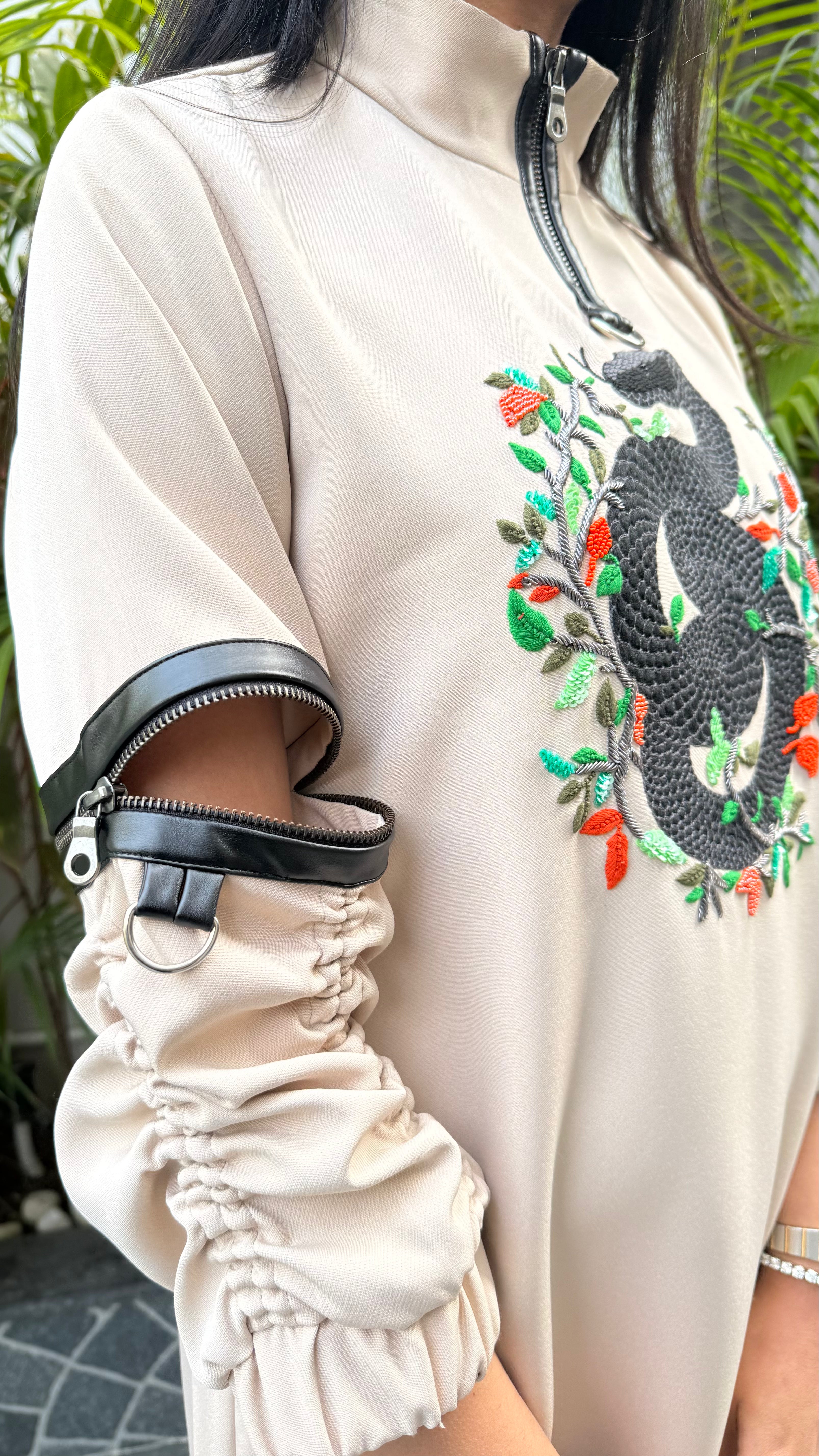 Beige Naga Morph Dress