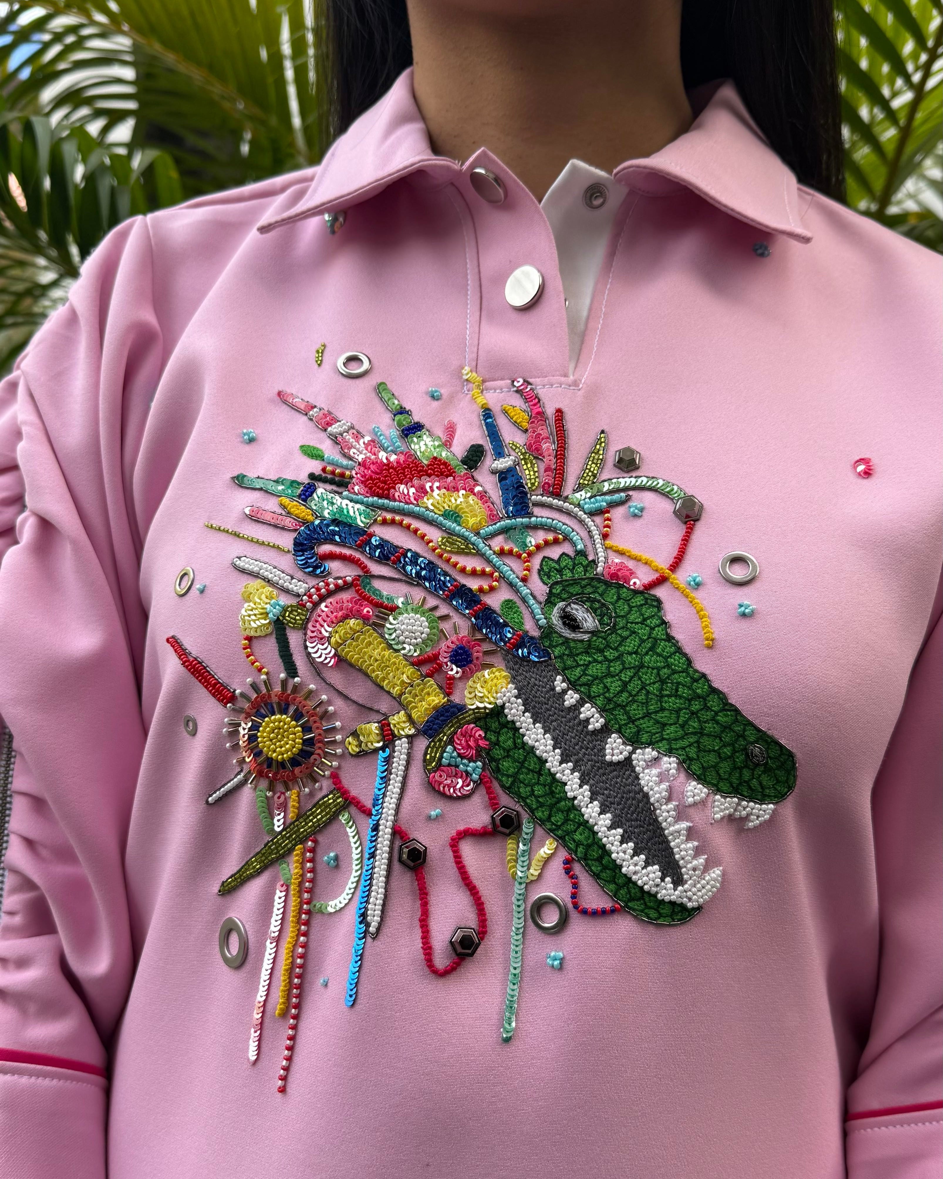 Pink Cyber Croc Dress