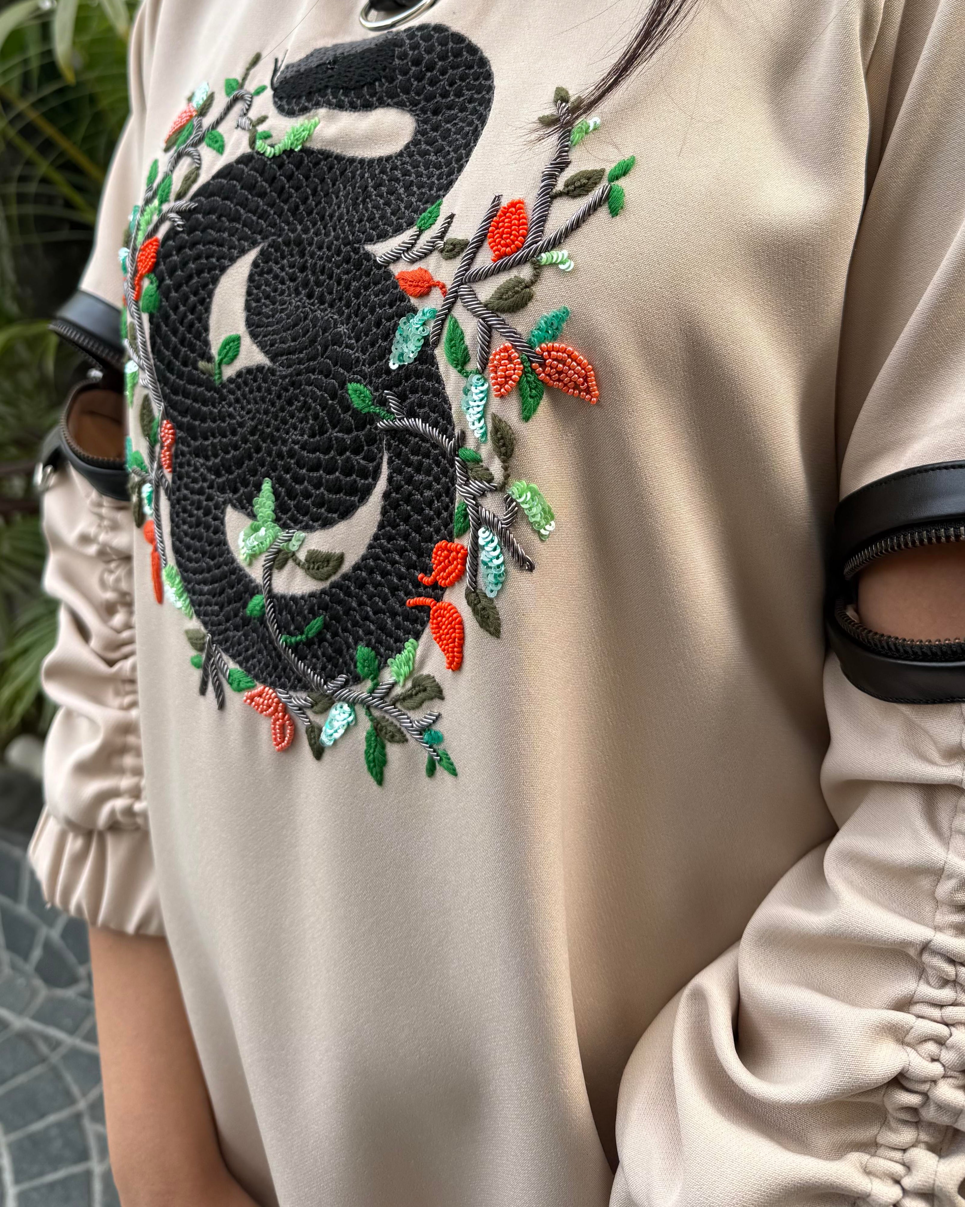 Beige Naga Morph Dress