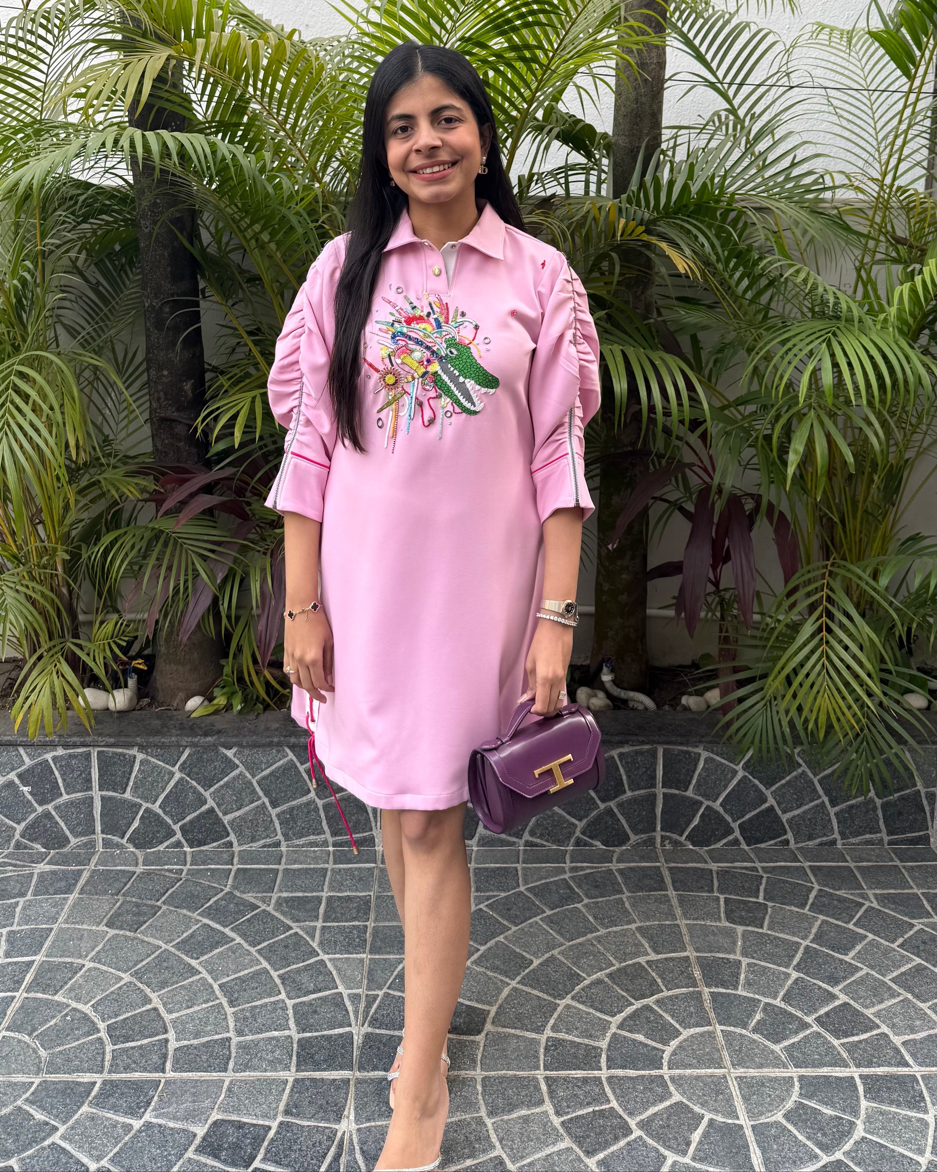 Pink Cyber Croc Dress