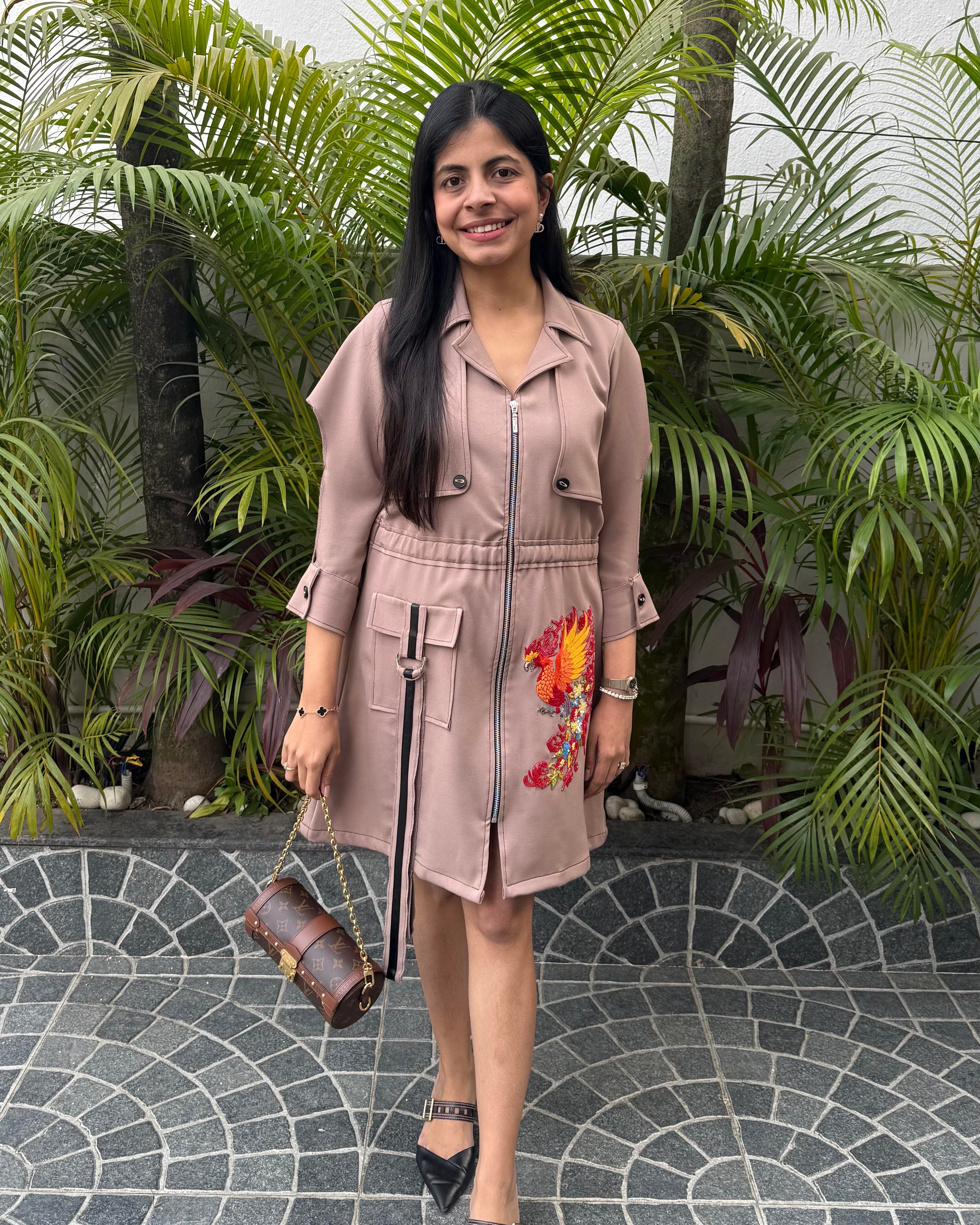 Ecru Ashes To Petals Dress