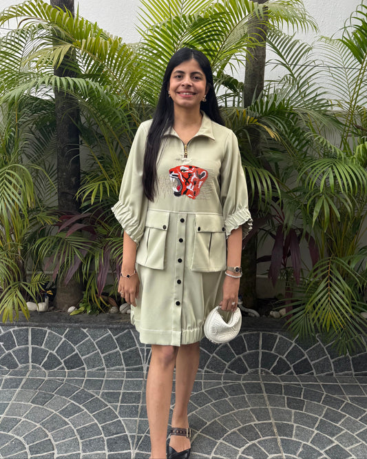 Green Sonic Roar Dress