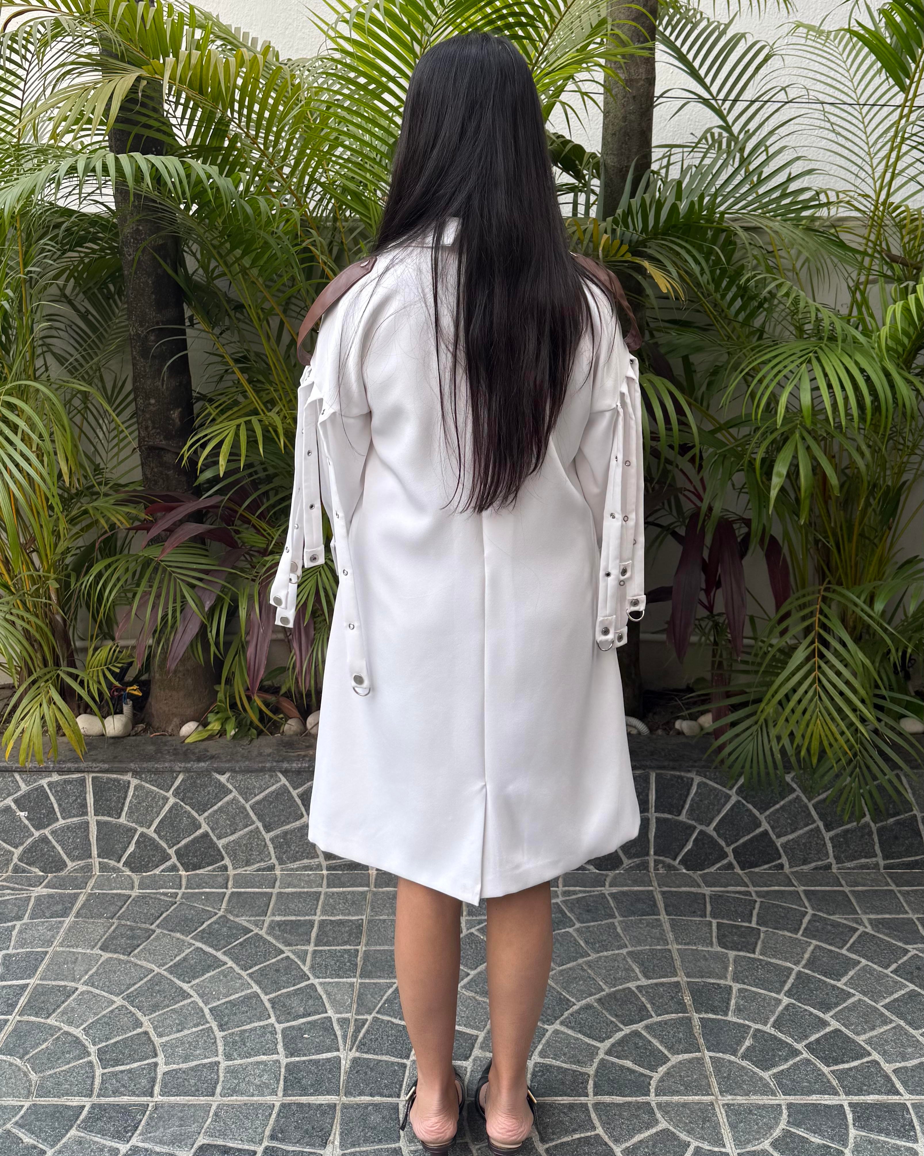 White Aqua Mane Dress