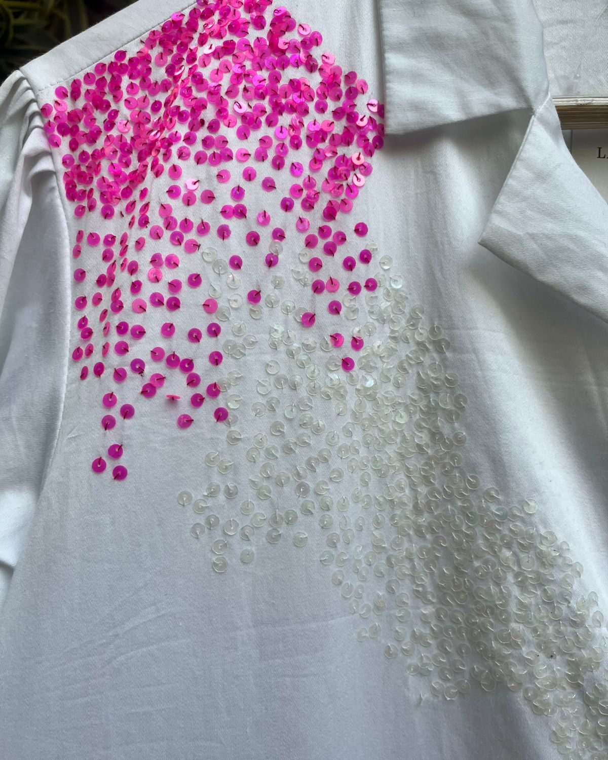 White Sequins Dress