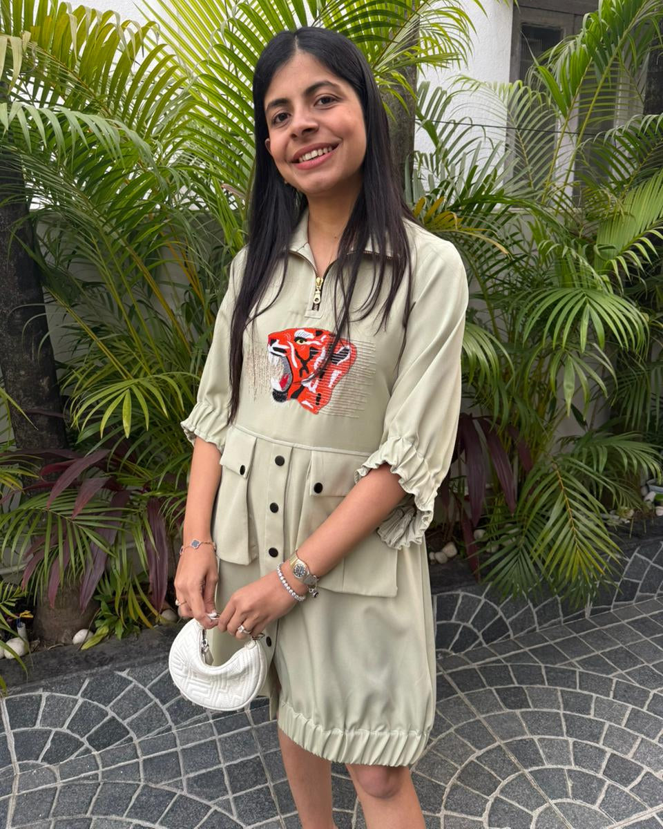 Green Sonic Roar Dress