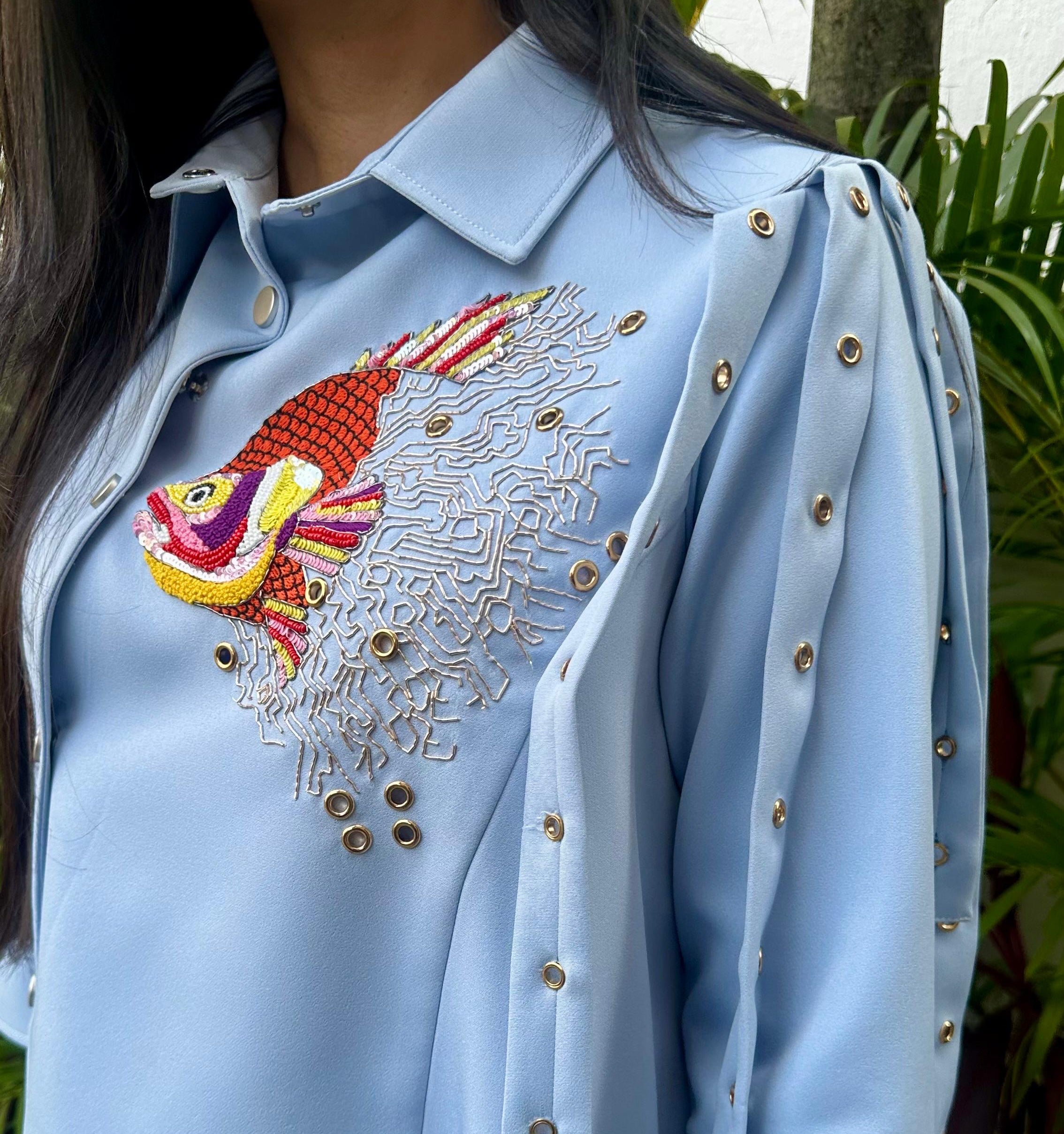 Blue Marine Matrix Tunic Shirt