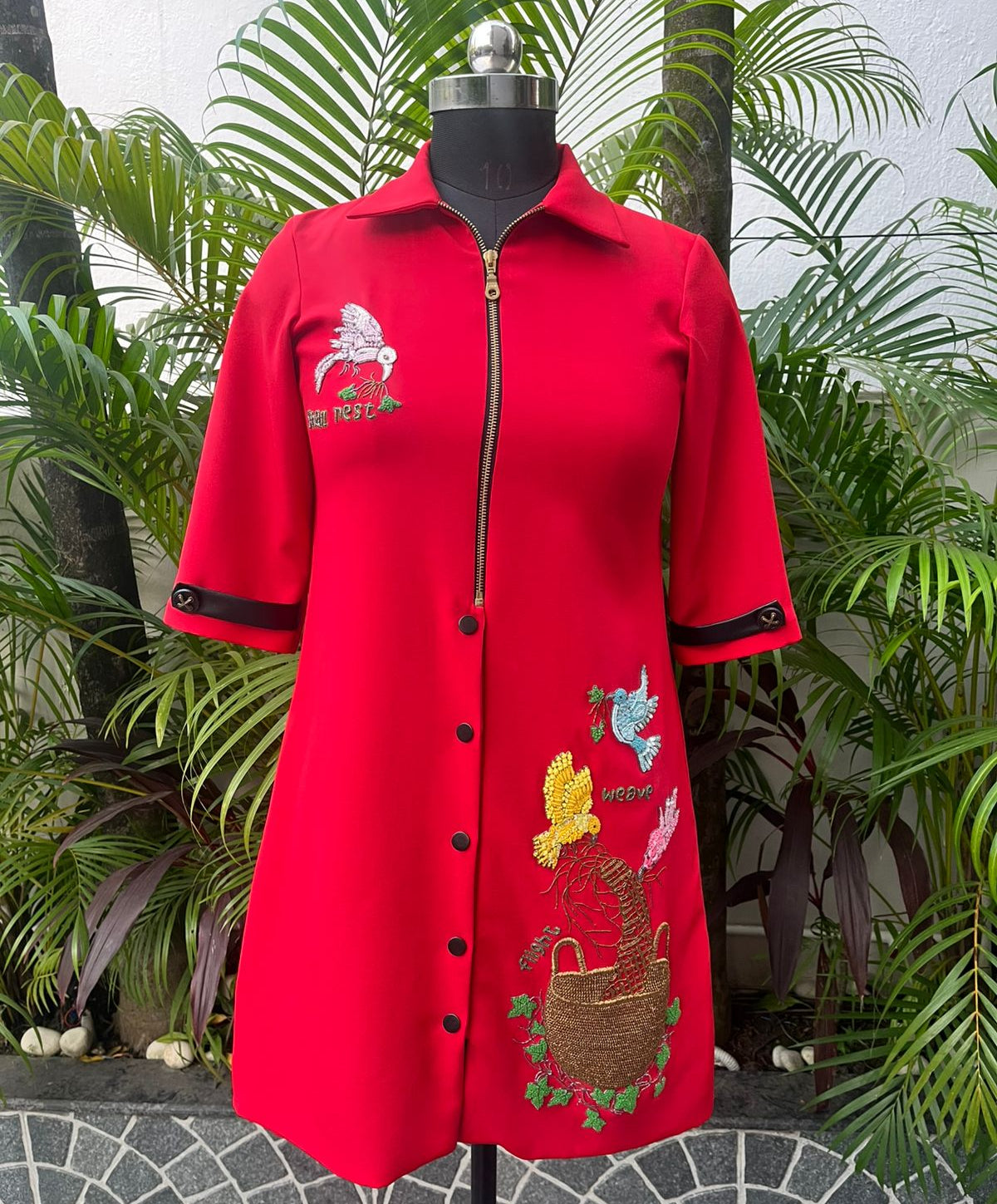 Red Birds Dress