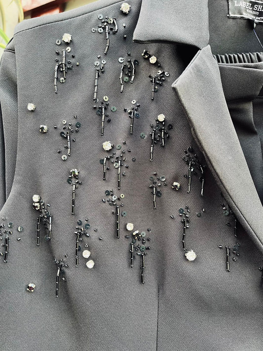 Black Lycra Coord Set